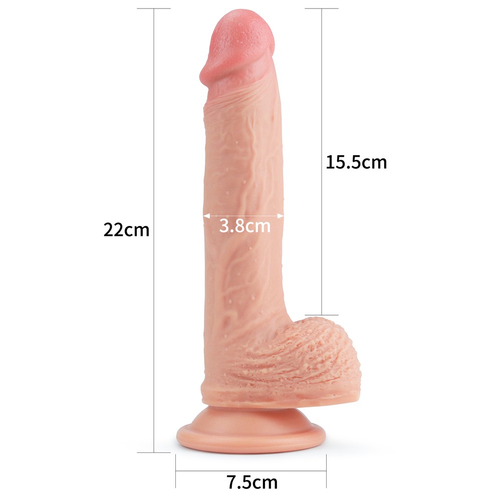 Çift Katmanlı 21 cm Kemerli Realistik Penis