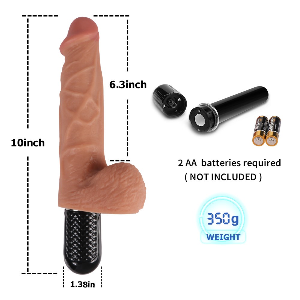 Dildo Series Hans 10 Mod Çift Katmanlı Realistik Vibratör