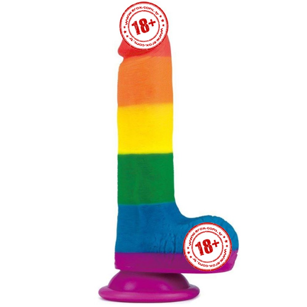 Lovetoy Prider Dildo 23 cm Renkli Soft Doku Realistik Penis LV410028