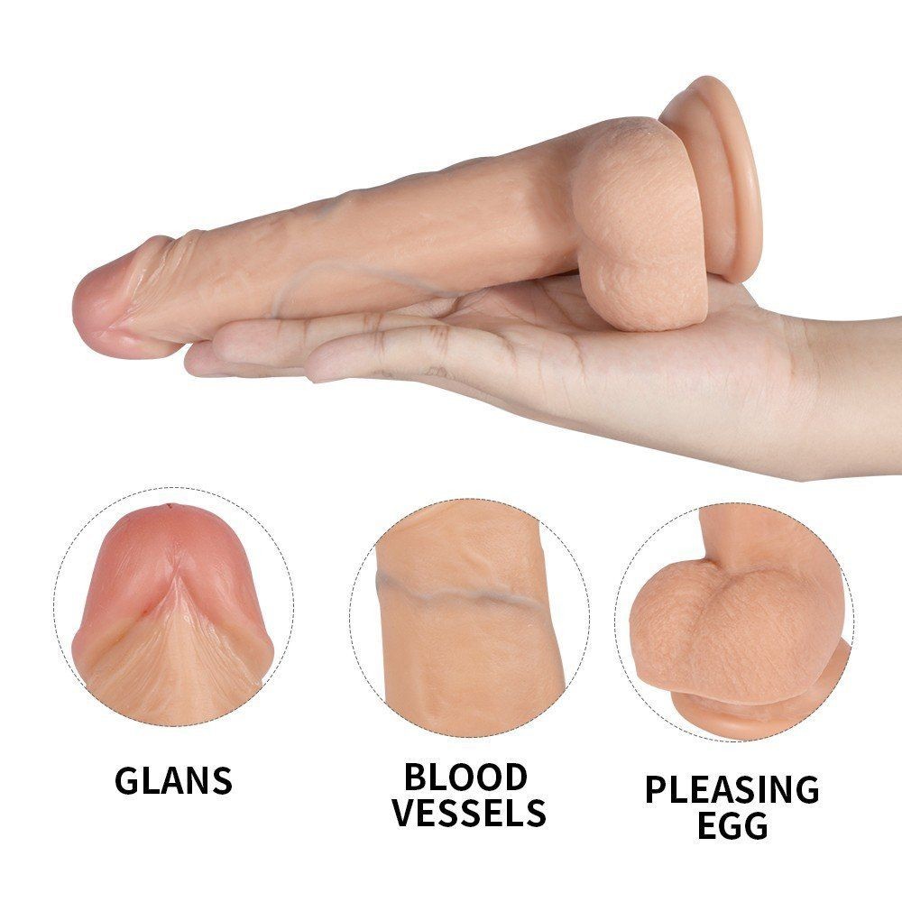 Dildo Series Archie Çift Katmanlı Ultra Yumuşak 21 Cm Realistik Penis