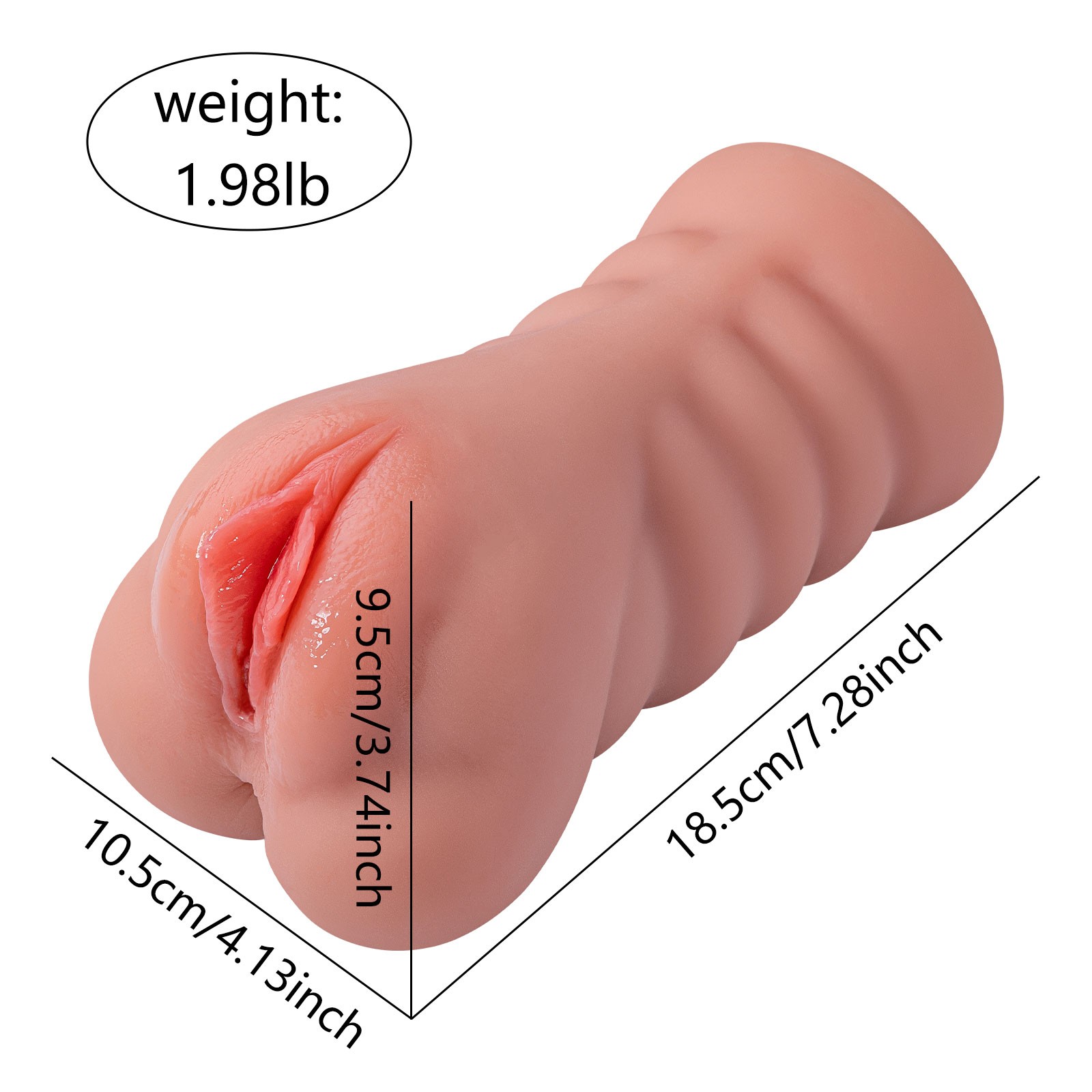 Shequ Ramar Vibrating Pussy Titreşimli Anal ve Vajinal Masturbator SQ-MAV60128