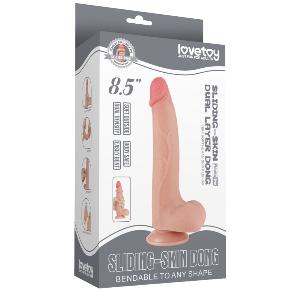 Lovetoy Sliding Skin Dual Layer 20 Cm Realistik Penis