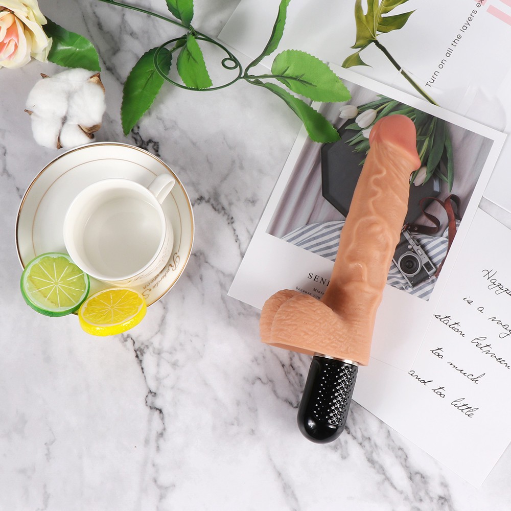 Dildo Series Hans 10 Mod Çift Katmanlı Realistik Vibratör