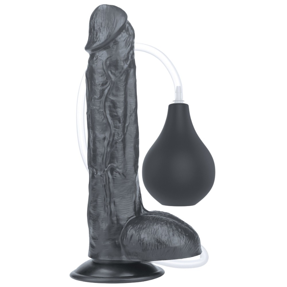 Lovetoy 10 Squirt Extreme Black 25 Cm Boşalabilen Realistik Penis