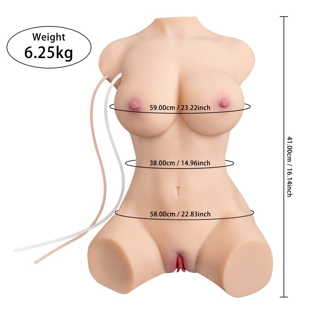 Shequ Merida Emişli ve Titreşimli Yarım Vücut Masturbator SQ-MAS20045