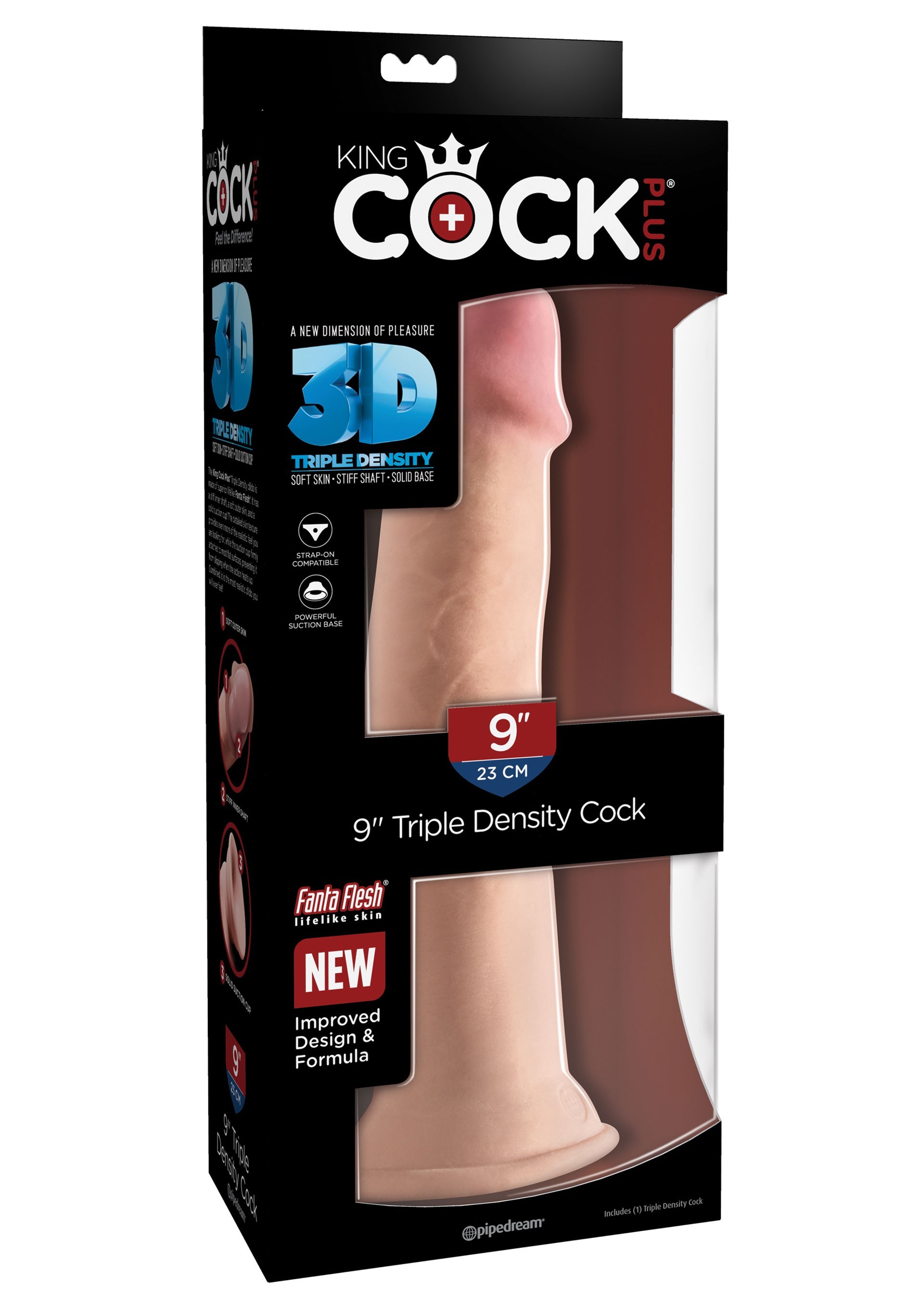 King Cock Triple Density 23 Cm 3D Gerçekçi Realistik Penis