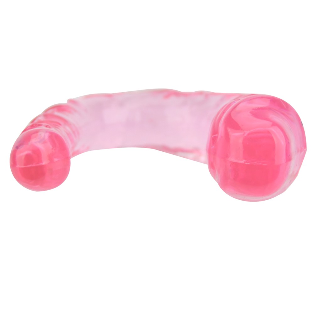 Erox Double Ended Jelly Dildo 30 cm Çift Taraflı Jel Penis-Pink