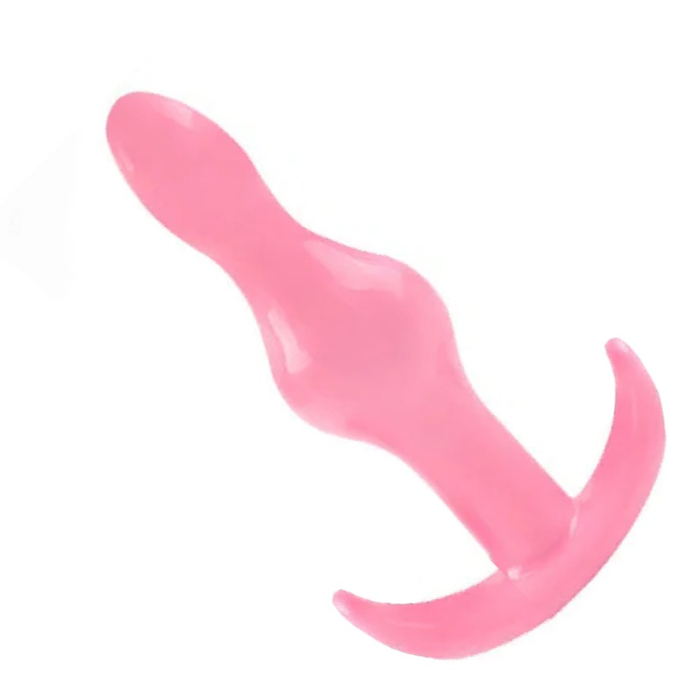 Erox Anal Fantasy Two Ribbed Silikon Anal Alıştırıcı Plug-Pink