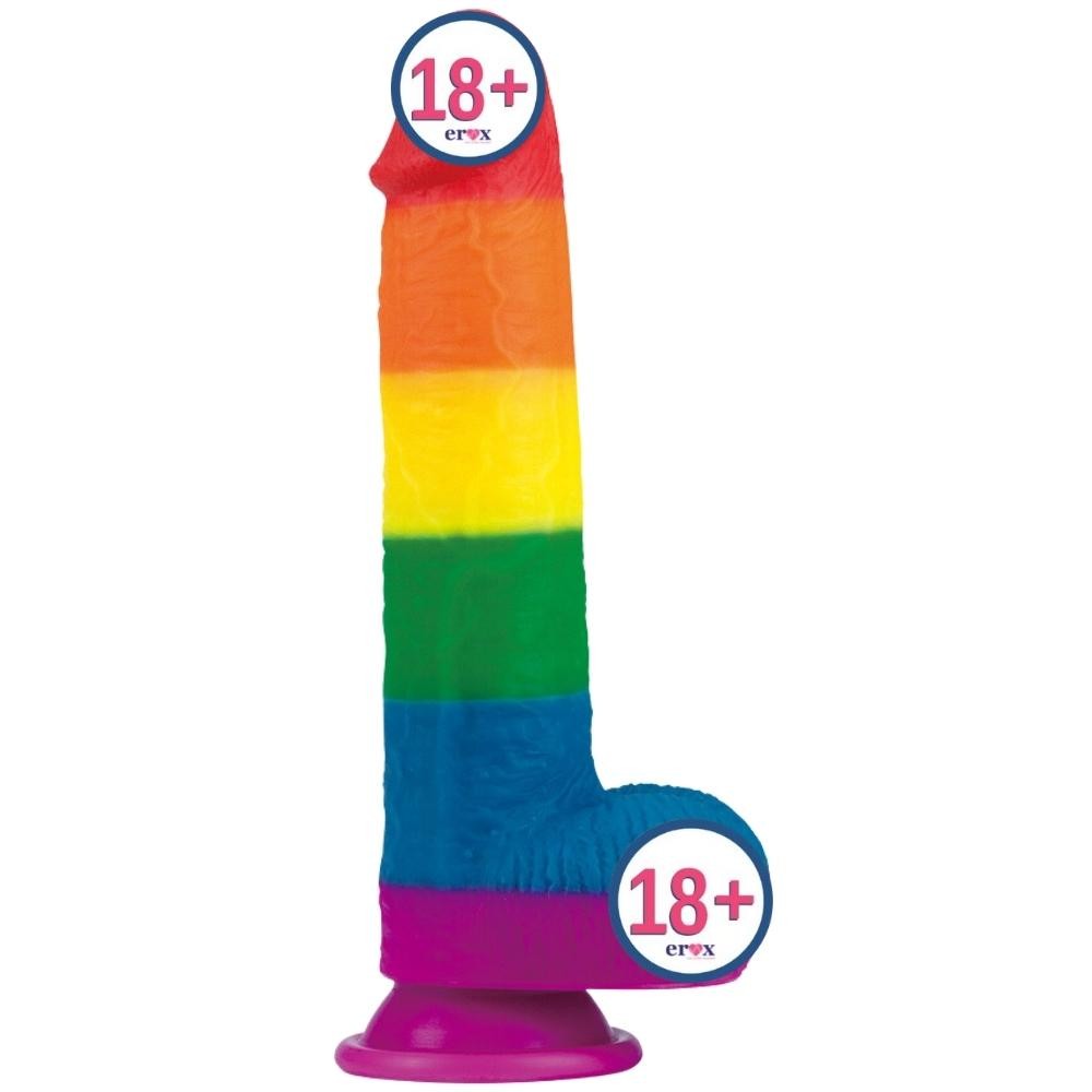 Lovetoy Prider 22.5 cm Renkli Realistik Penis