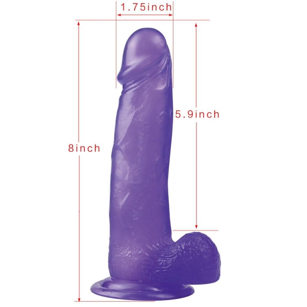 Lovetoy Jelly Studs 20 cm Jel Dokulu Mor Dildo