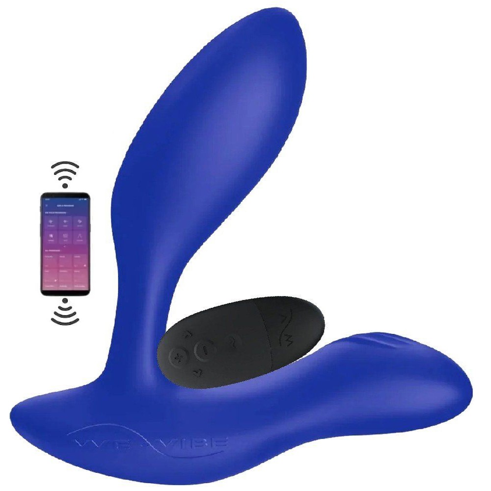 We-Vibe Vector+ Telefon Kontrollü Uzaktan Kumandalı Prostat Masaj Vibratörü - Cosmic Blue