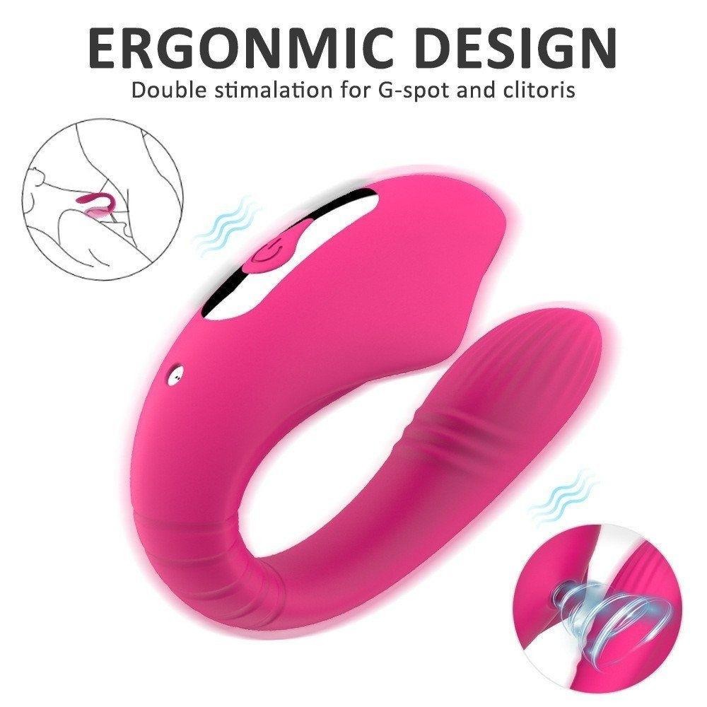 Erox Wearable Emiş Güçlü Giyilebilir Couples Vibratör Purple