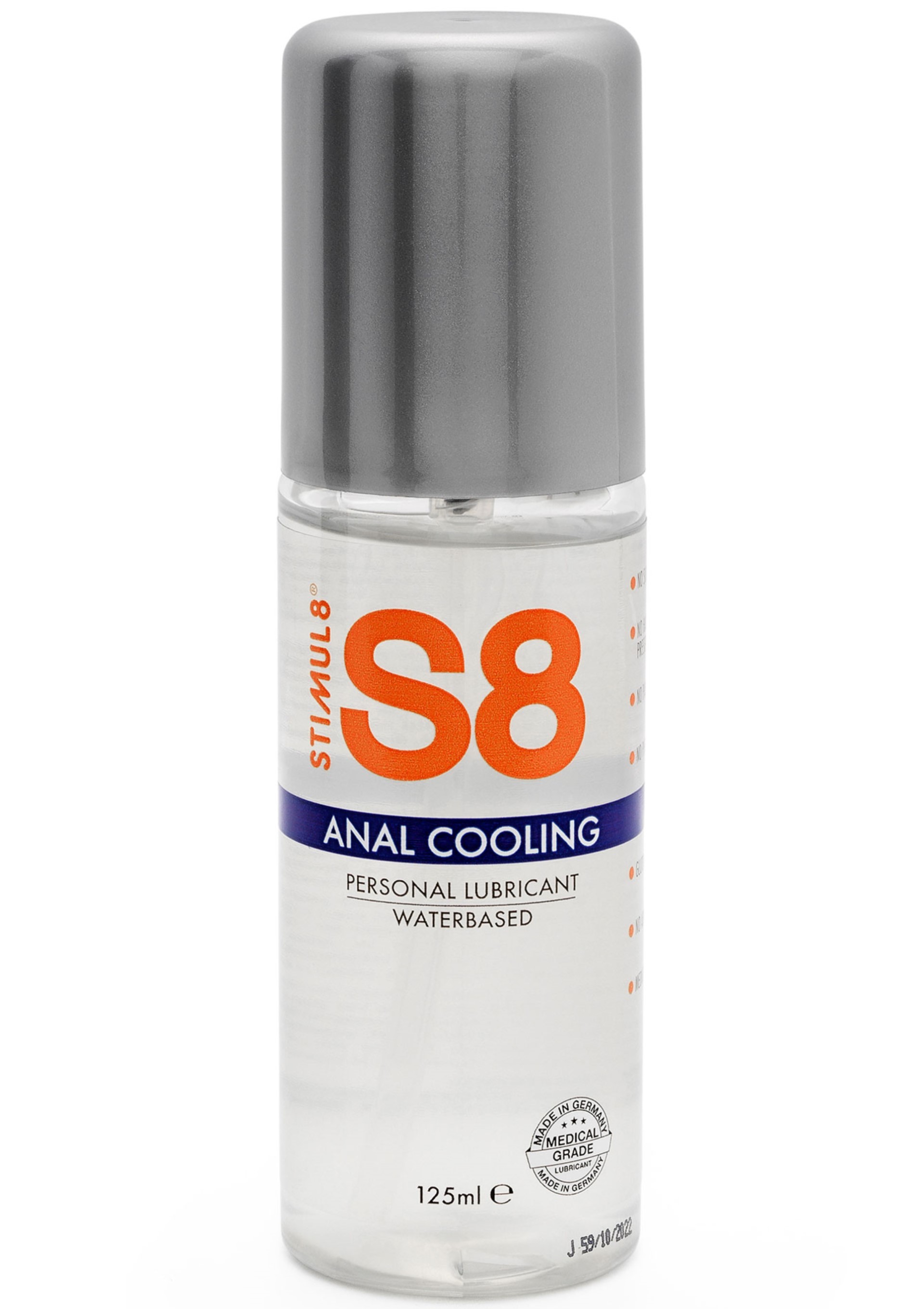 S8 WB Cooling Anal Lube 125 Ml Soğutmalı Kayganlaştırıcı Jel