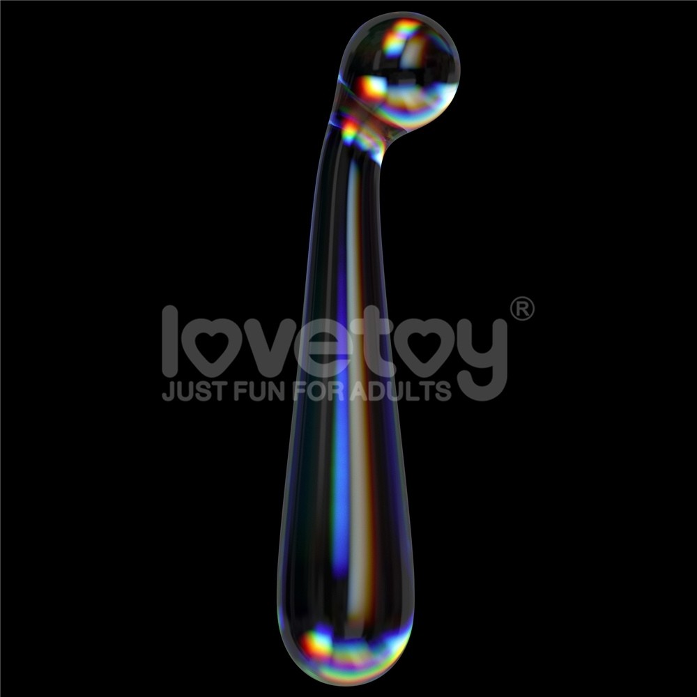 Lovetoy Twilight Gleam Glass Dildo Alluring Arc Cam Dildo