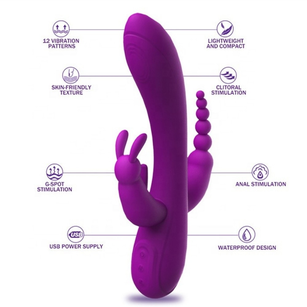 Erox World Meilisa 3 İn 1 Clitoral Massager Rabbit Vibratör