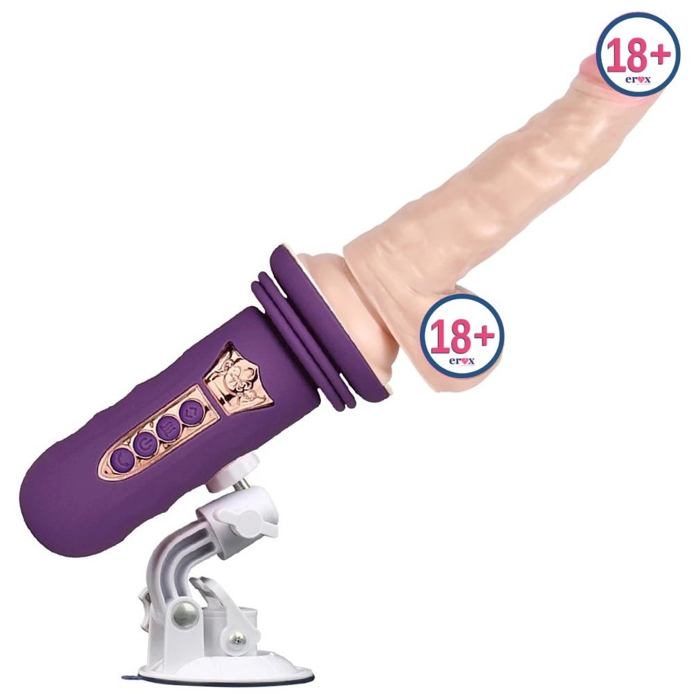 Erox Realistik Penis Uyumlu Isıtmalı Profesyonel Seks Makinesi Purple