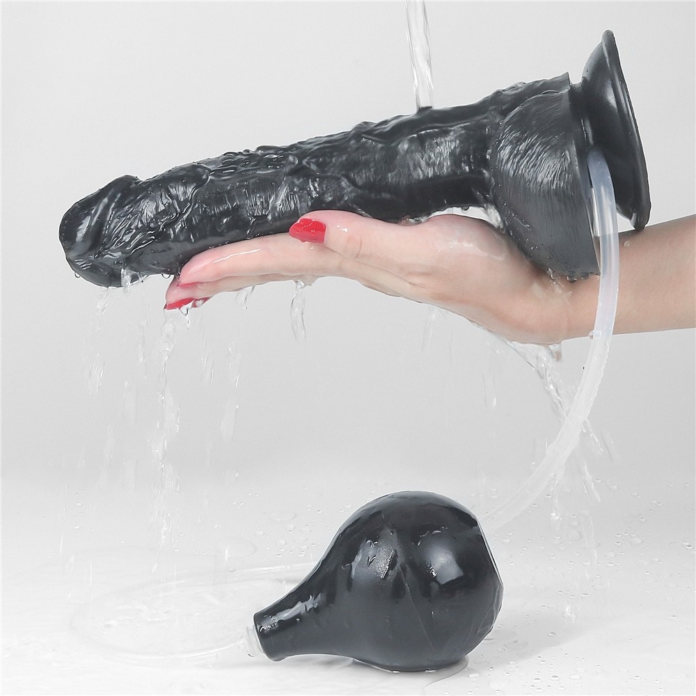 Lovetoy 10 Squirt Extreme Black 25 Cm Boşalabilen Realistik Penis