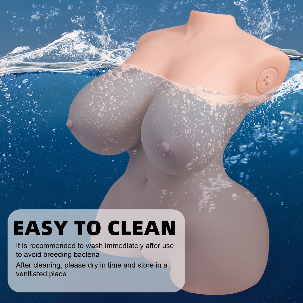 Shequ Tiny Doll İtme Fonkiyon İskelet Yarım Vücut Masturbator SQ-MAT20072