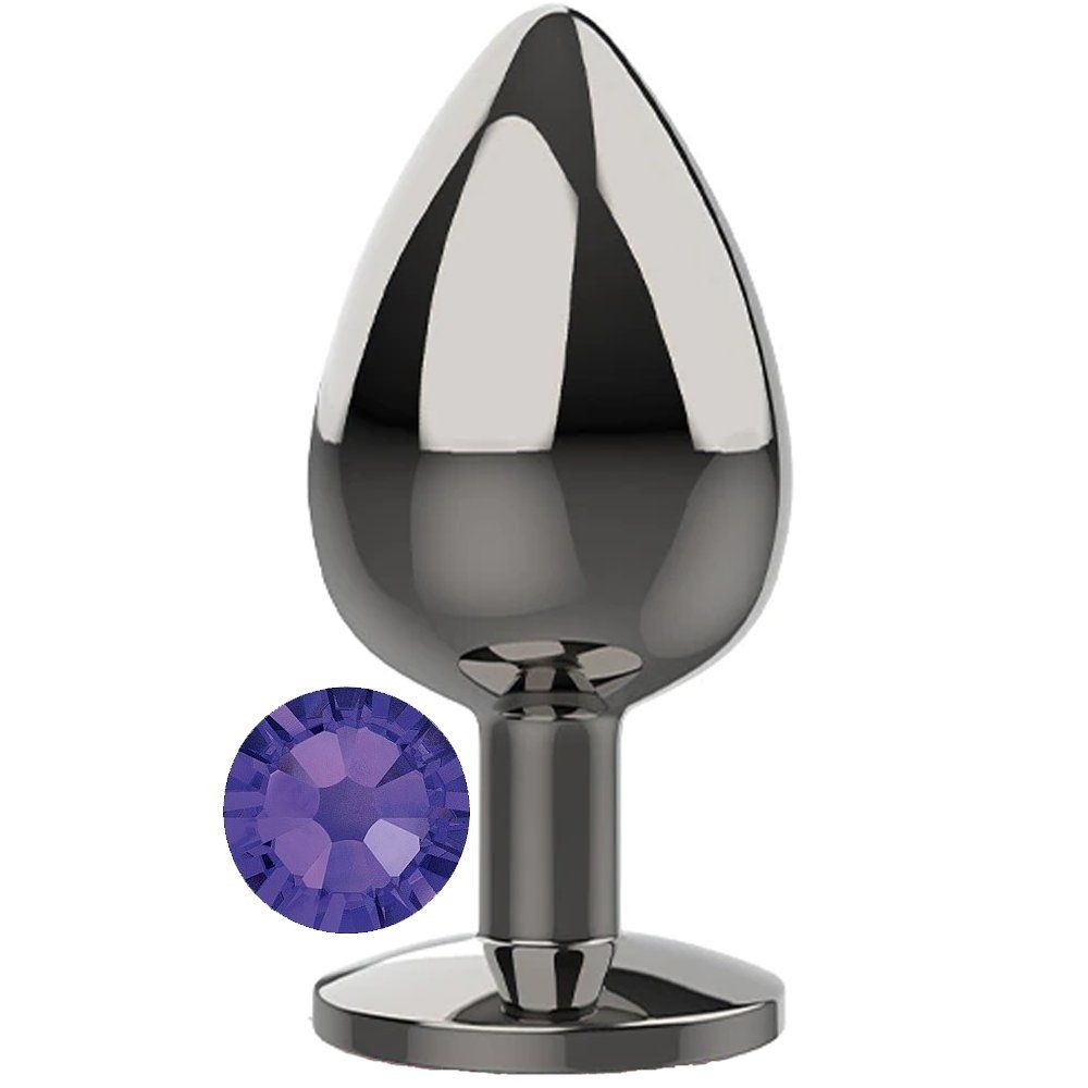 Erox Purple Jewellery Medium Lüks Çelik Anal Plug