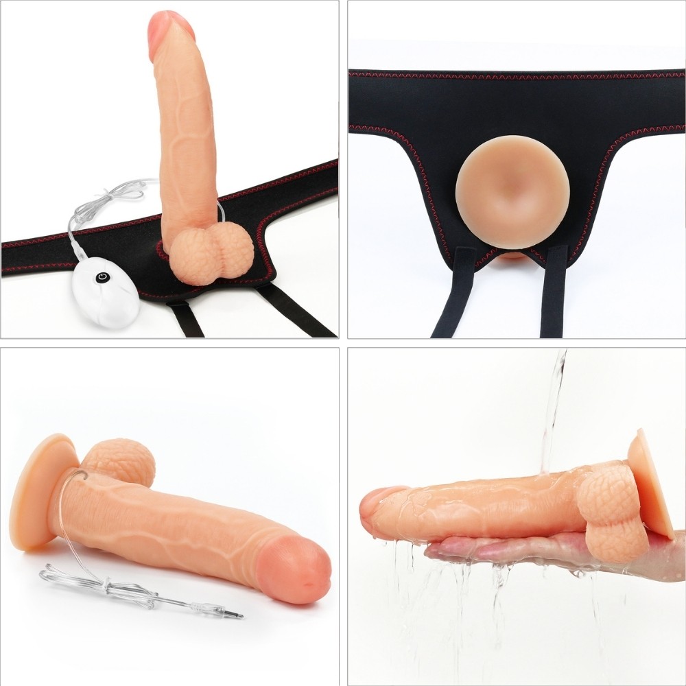 Lovetoy Vibrating Easy Strapon 21.5 Cm Kemerli Titreşimli Penis