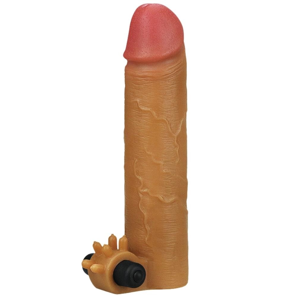 Lovetoy Nature Extender Doğal Et Dokulu Titreşimli Melez Penis Kılıfı