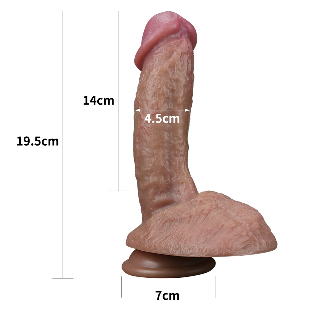 Lovetoy Dual Layered Platinum Silicone 19.5 Cm Gerçekci Realistik Penis