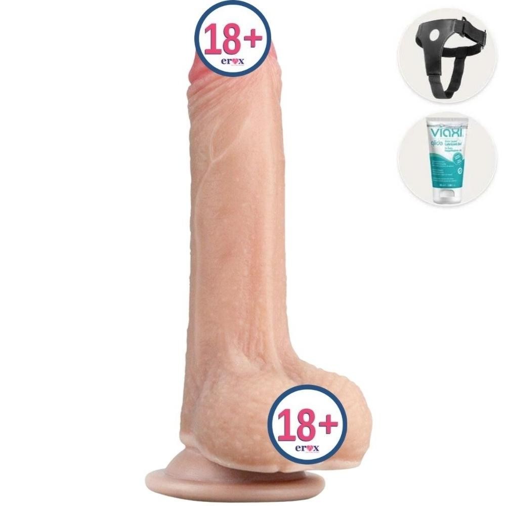 Lovetoy Sliding Skin Hareketli Deri Özellikli Kemerli Realistik Penis 18 cm