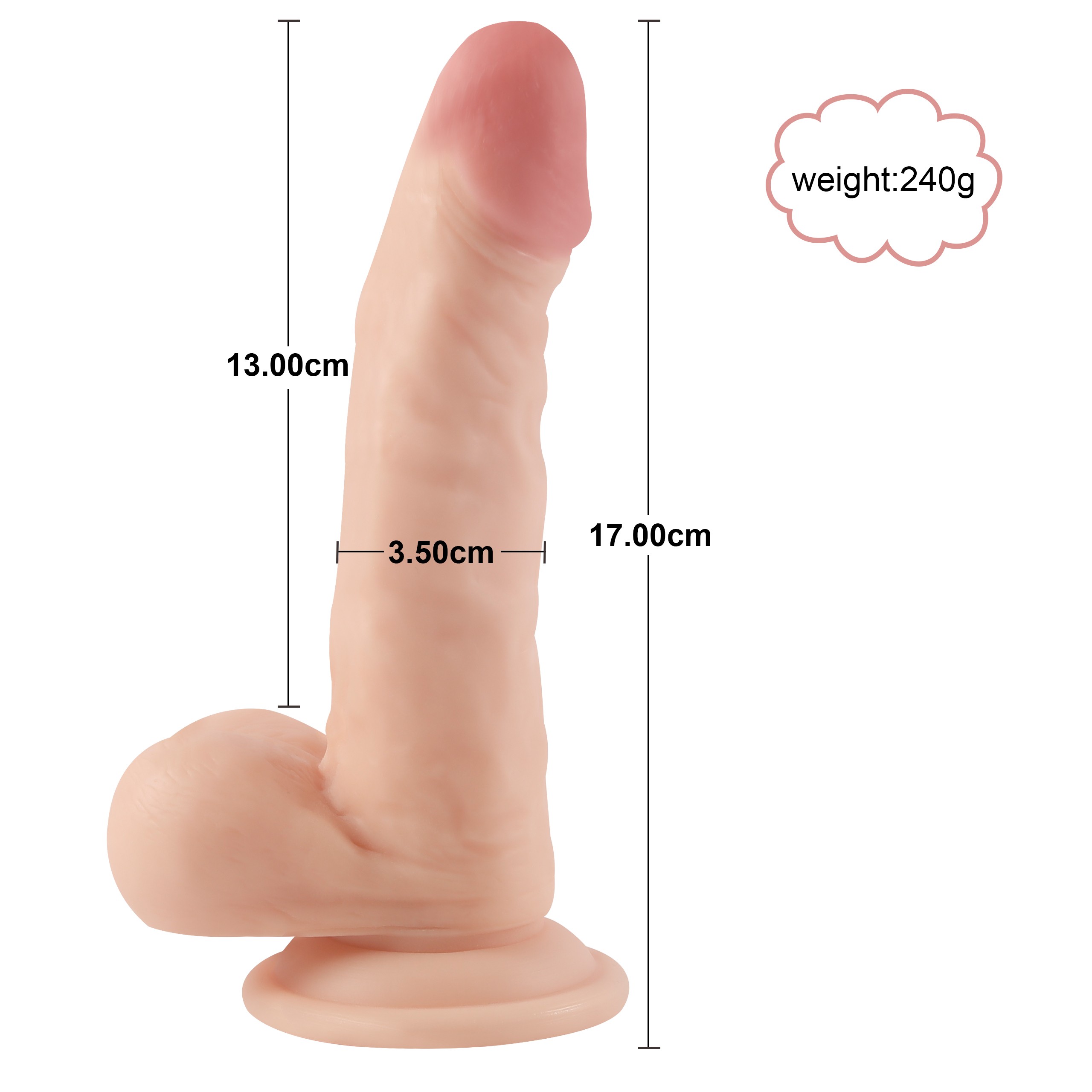 Dildo Series Hunk Eagle 17 Cm Realistik Penis