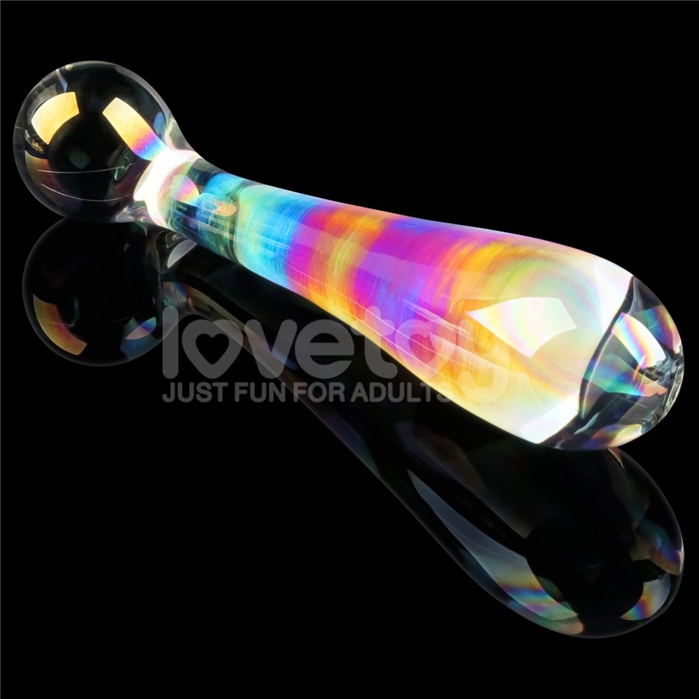 Lovetoy Twilight Gleam Glass Dildo Alluring Arc Cam Dildo