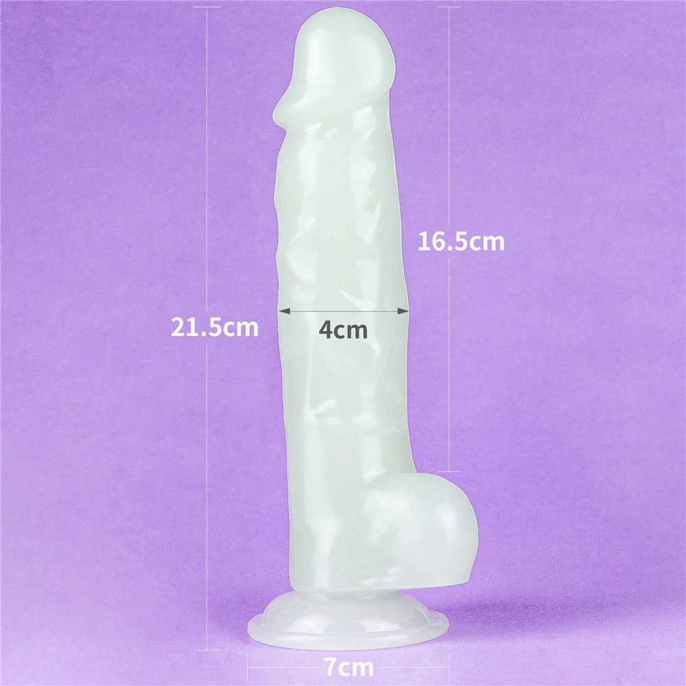 Lovetoy Lumino Play Beyaz Fosforlu 21.5 cm Yumuşak Jel Penis