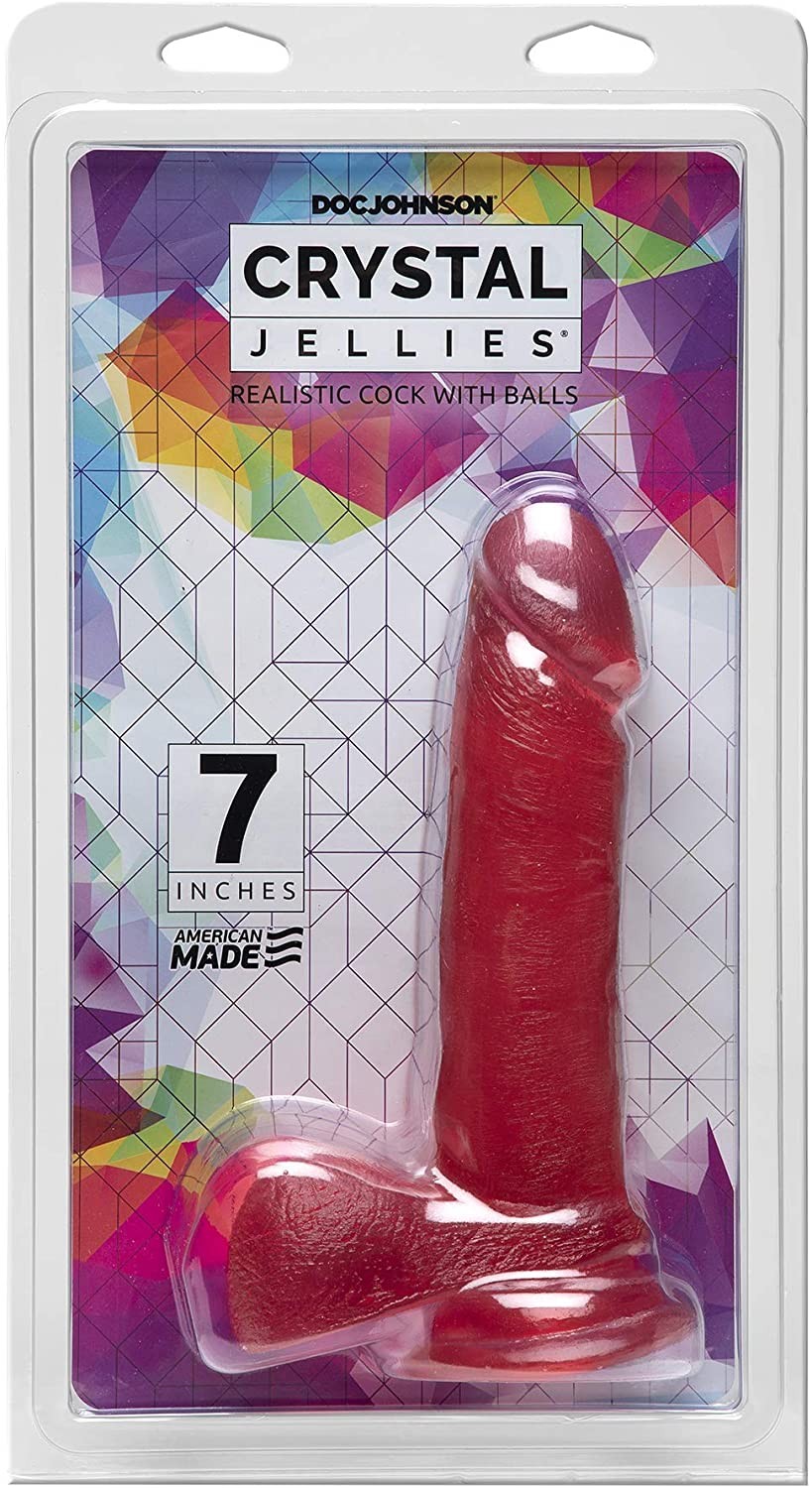 Doc Johnson Crystal Jellies 18 Cm Pembe Realistik Jel Penis