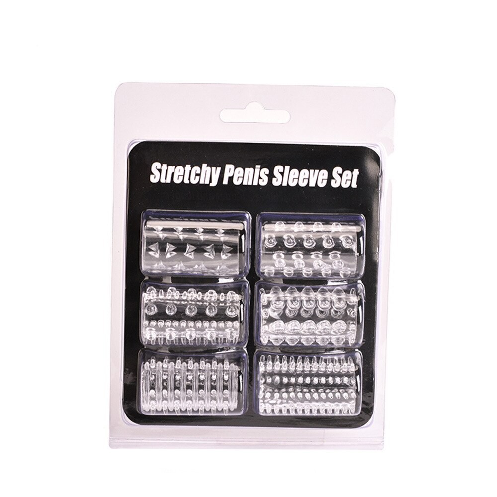 Stretchy 6 Farklı Silikon Penis Kılıfı Set