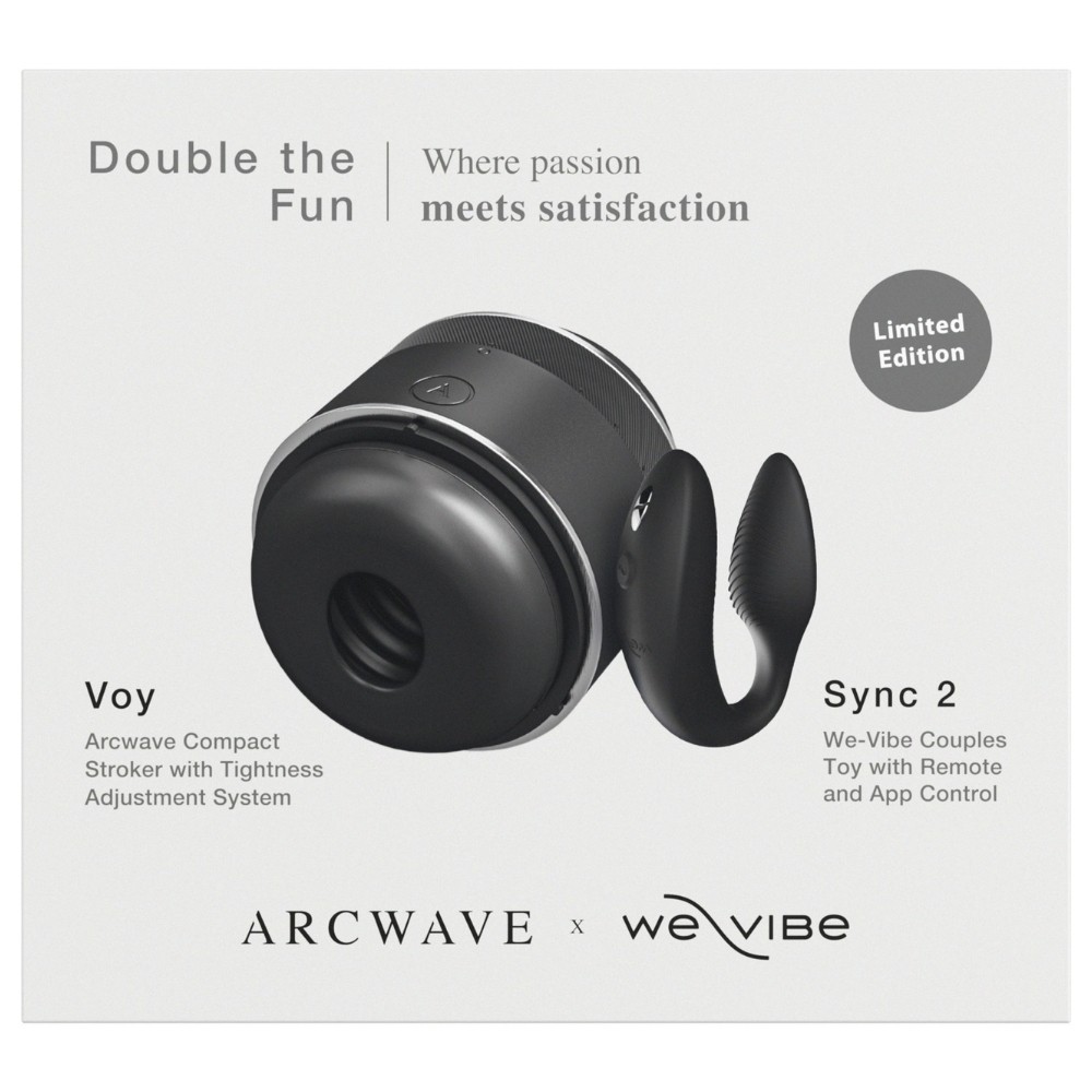 Arcwave Voy Stroker ve We-Vibe Sync 2 Çiftlere Özel Telefon Kontrollü Set