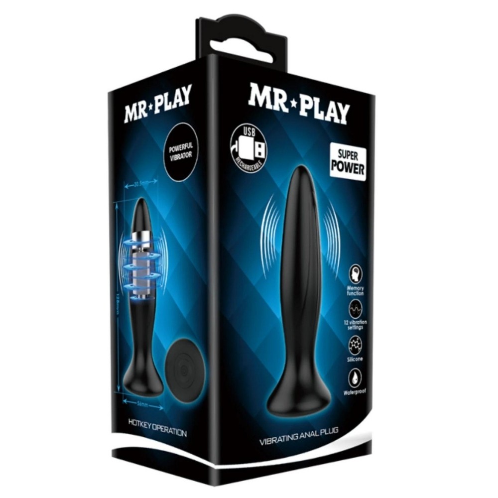 Pretty Love Mr. Play Vibrating Anal Plug 12 Modlu Anal Vibratör