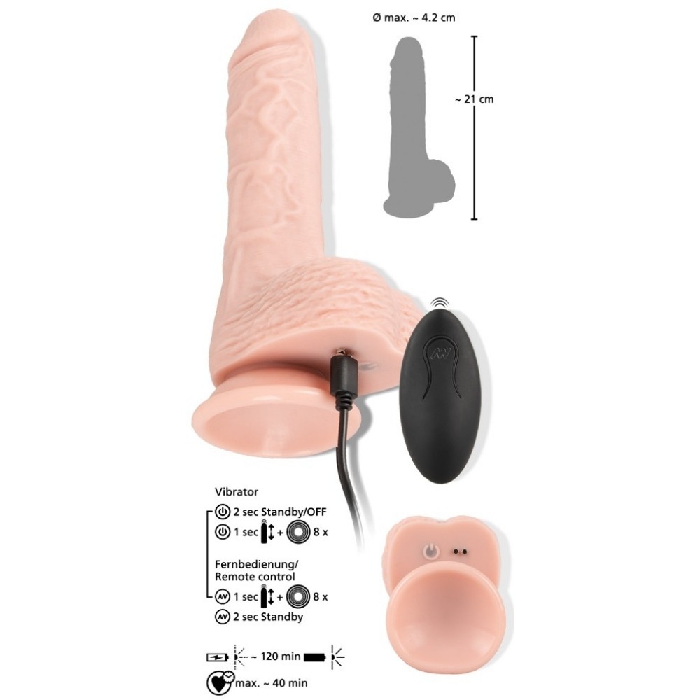 You2Toys RC Medical Silicone Thrusting İleri Geri Hareketli Titreşimli Penis