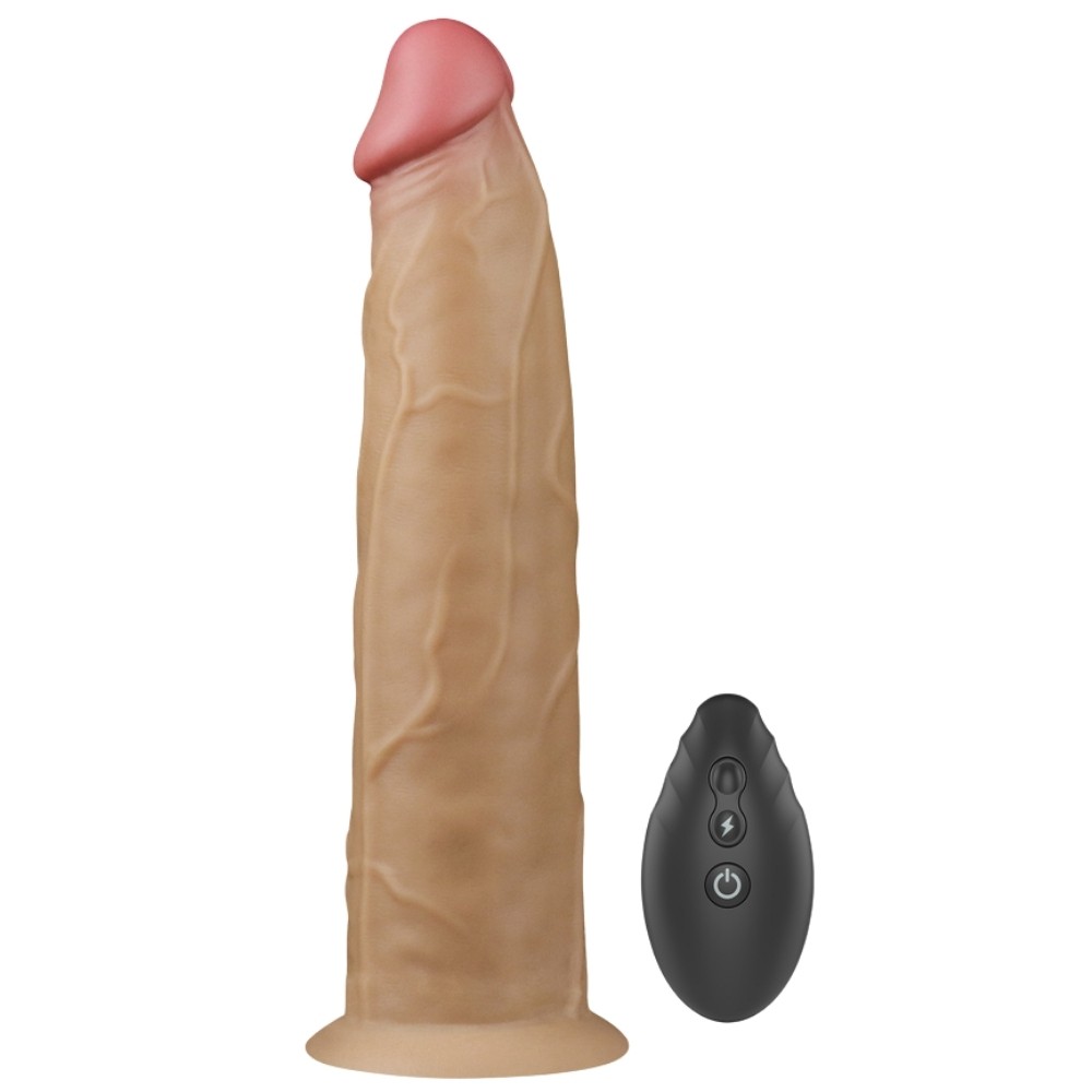 Lovetoy Dual Layered Platinum Silicone 22.8 Cm Titreşimli Realistik Penis