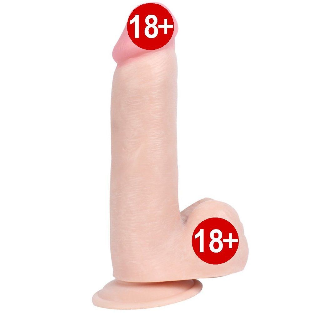 Dildo Series Pürüzsüz Silikon Sabitlenebilir Realistik Penis 20 cm