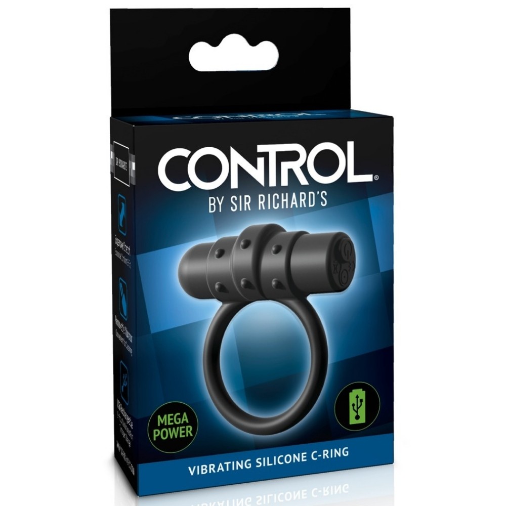 Control By Sir Richard's Vibrating Silicone C-Ring Titreşimli Penis Halkası