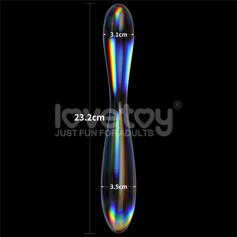 Lovetoy Twilight Gleam Glass Dildo Çift Taraflı Cam Dildo