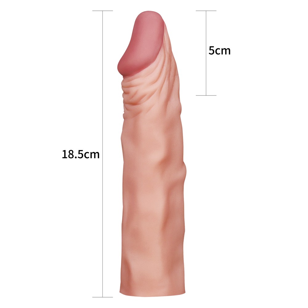 Lovetoy Pleasure X-Tender Girth 5 cm Dolgulu Realistik Penis Kılıfı