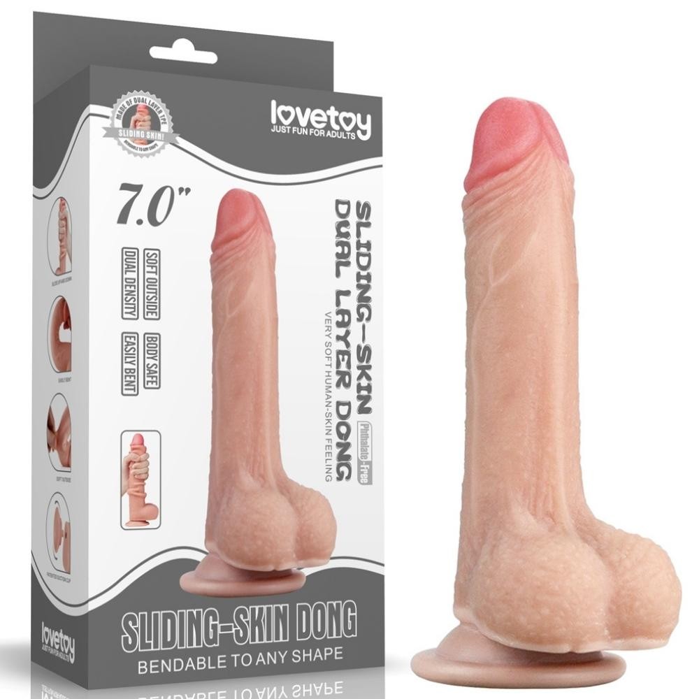 Lovetoy Sliding Skin Hareketli Deri Özellikli Kemerli Realistik Penis 18 cm