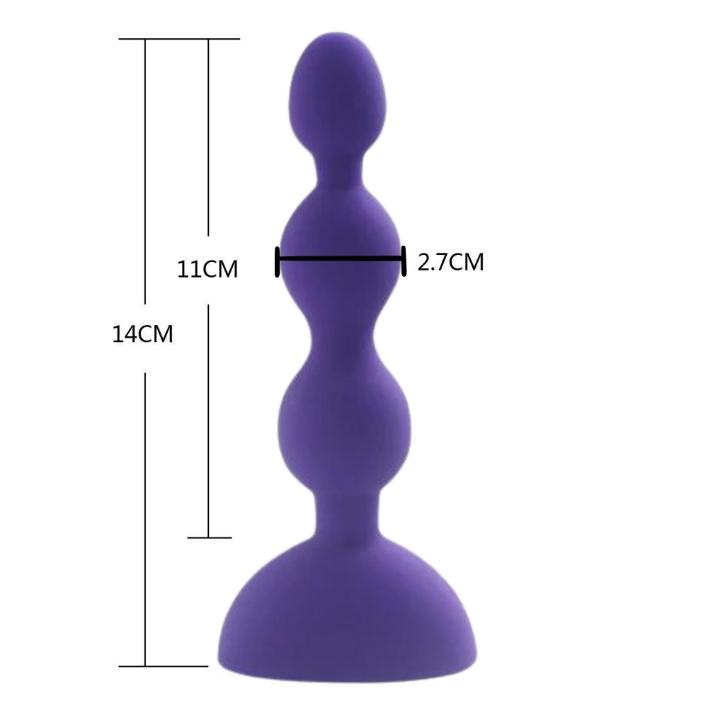 Aphrodisia Silicone Beads Uzaktan Kumandalı Boncuklu Mor Anal Vibratör