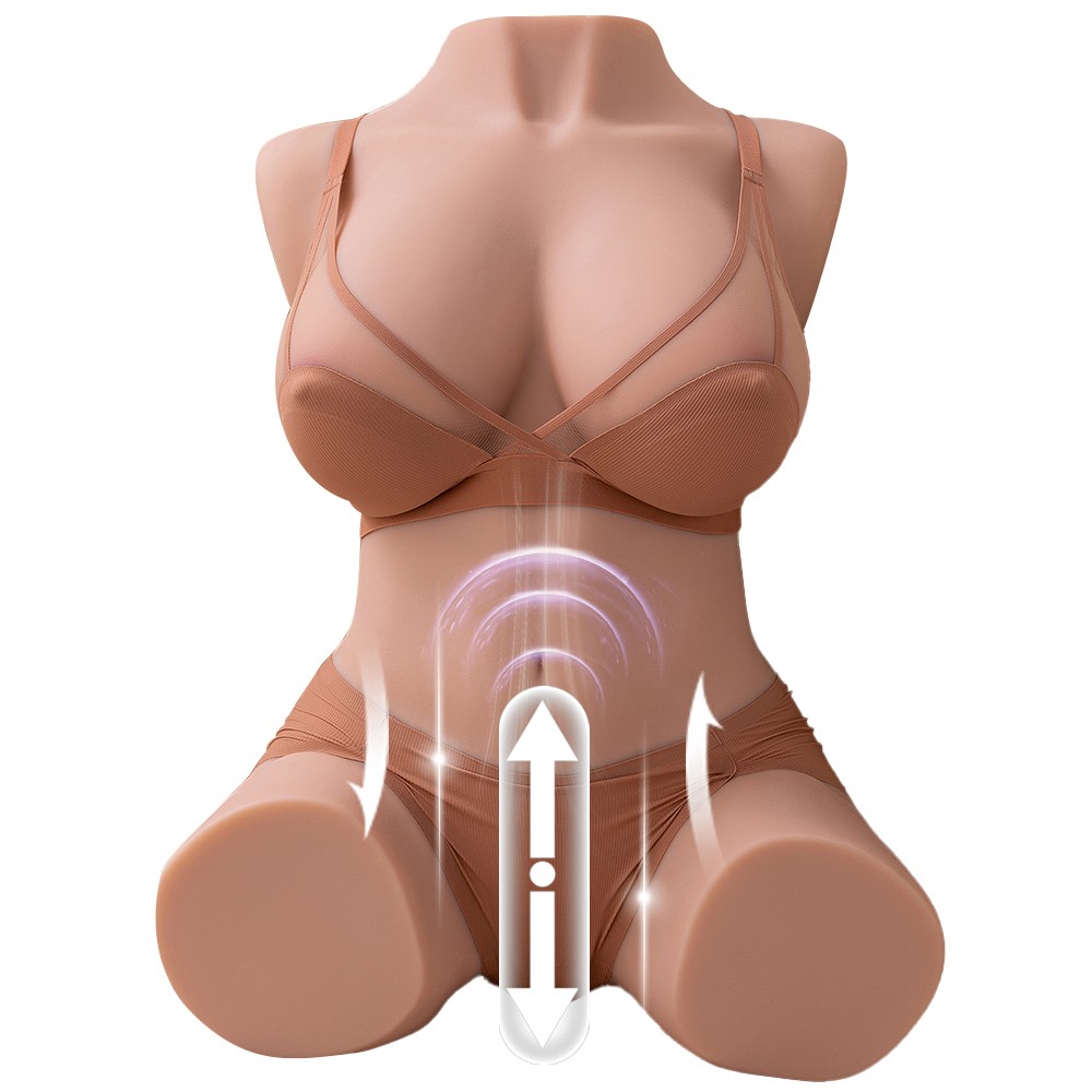 Shequ Dania Doll İtme Fonkiyon İskelet Yarım Vücut Masturbator SQ-MAT20017