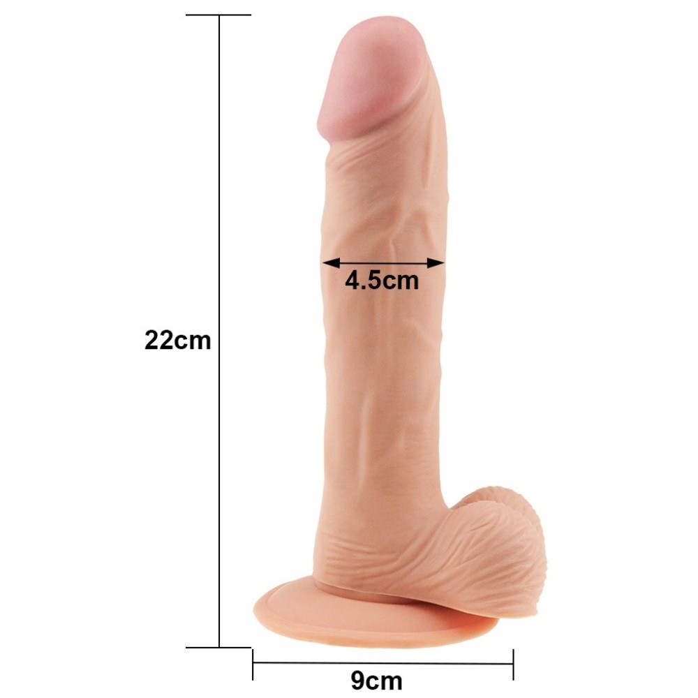 Lovetoy The Ultra Soft Dude UR3 Natural Kemerli Realistik Yumuşak Penis 22 Cm