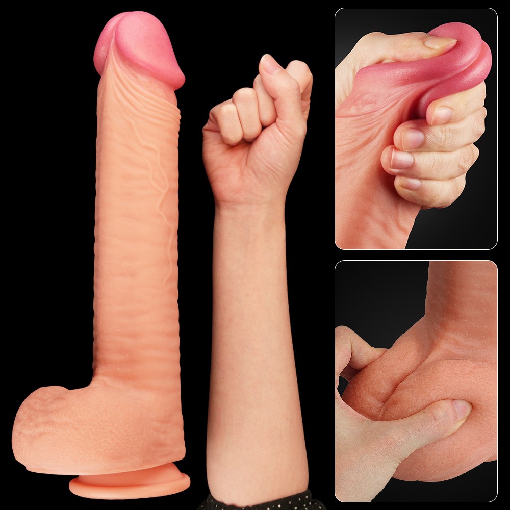 Lovetoy Nature Cock Ekstra Yumuşak Çift Dokulu 31 cm Realistik Penis