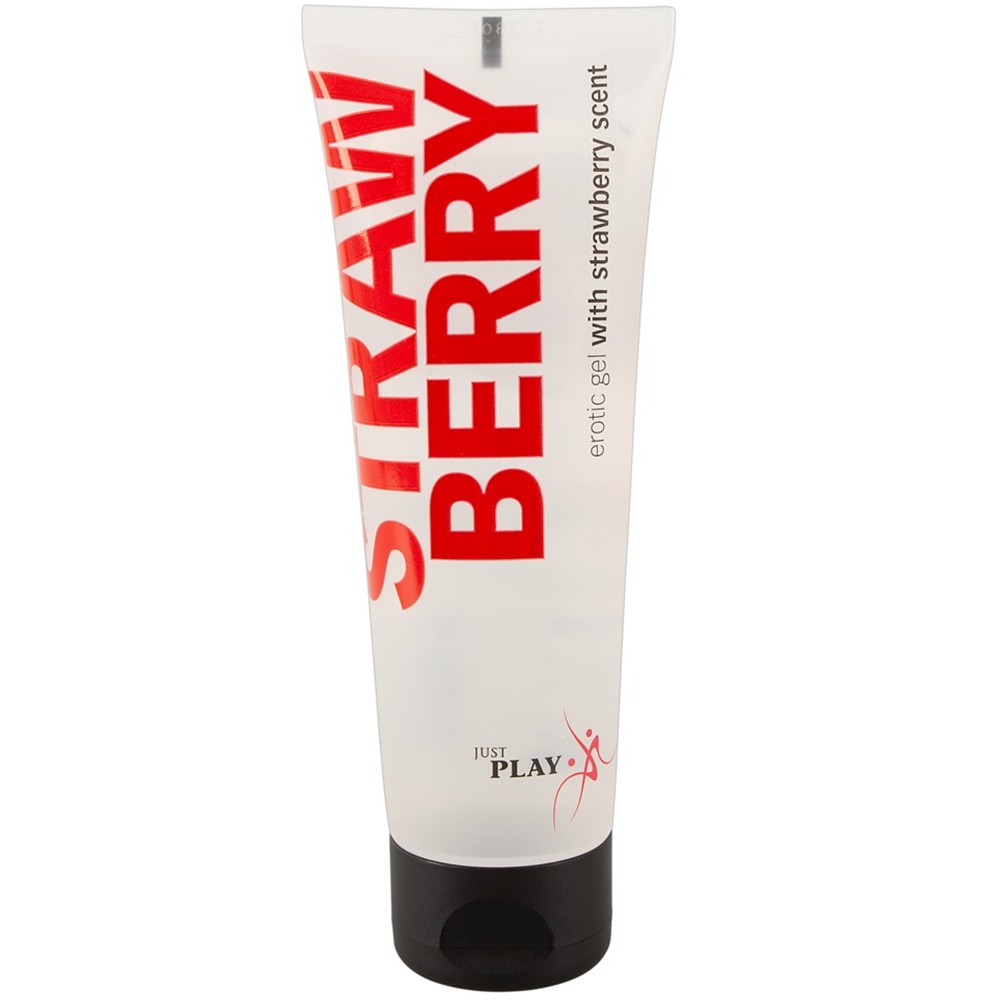Just Play Strawberry Erotic Gel Çilek Aromalı Kayganlaştırıcı Jel 80 Ml.