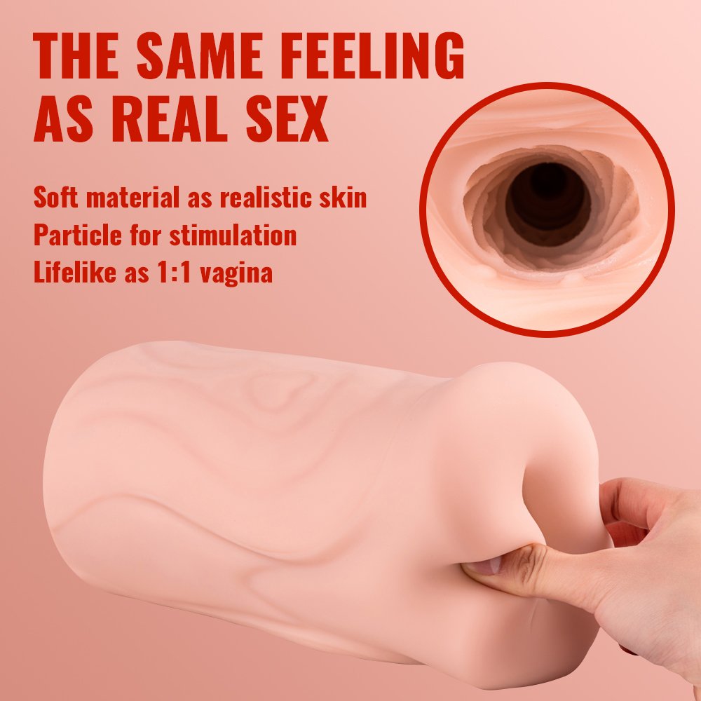 Shequ No.1 White Vagina İleri Geri Hareketli Vajina Masturbator SQ-MAT60135