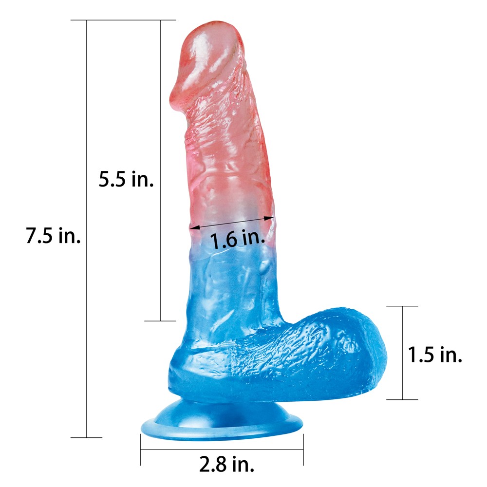 Lovetoy Dazzle Studs 19 cm Jel Doku Flexible Realistik Eğik Penis