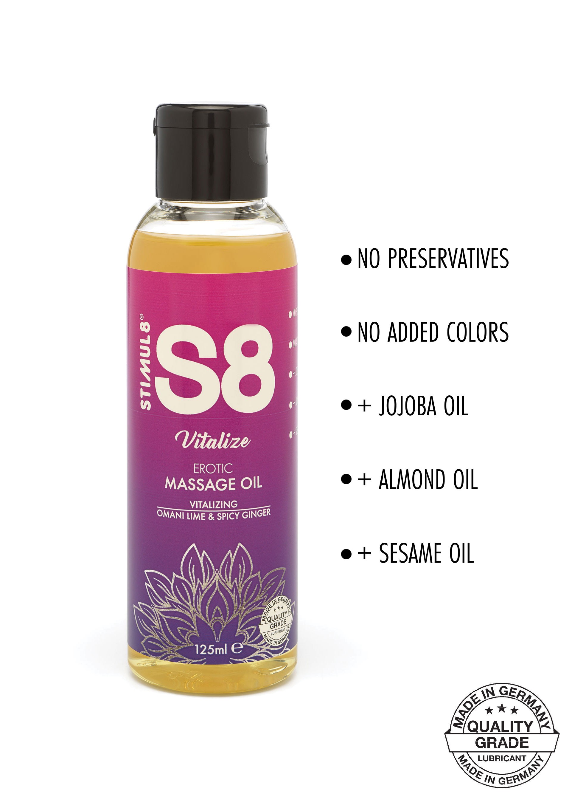 S8 Massage Vitalize Meyveli Masaj Yağı 125 Ml