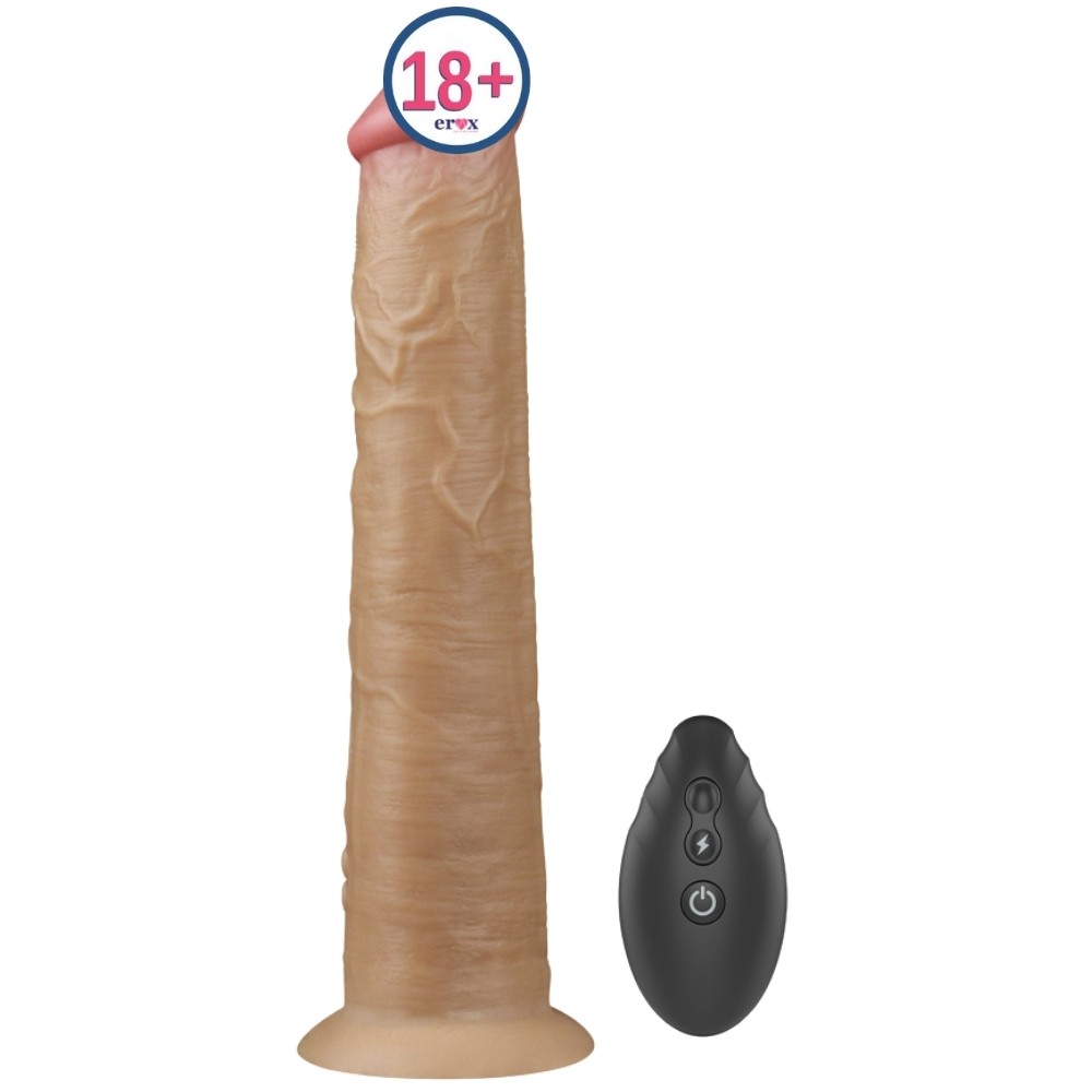 Lovetoy Dual Layered Platinum Silicone 25.3 Cm Titreşimli Realistik Penis